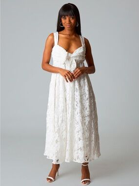 NWT BUDDY LOVE White Lace Kenny Maxi Dress Sz M